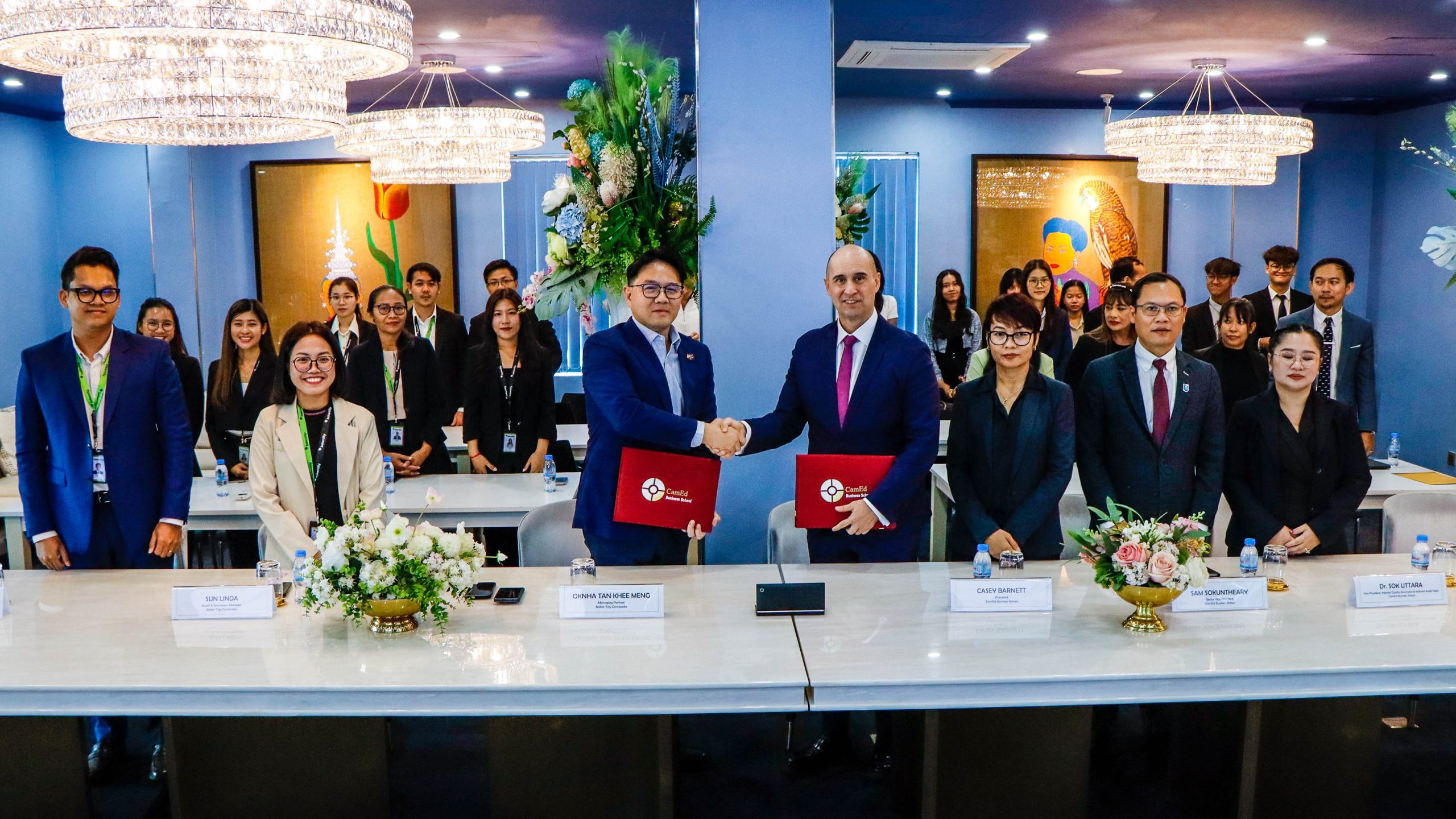 MOU Signing of Baker Tilly Cambodia & CamEd at CamEd Business School